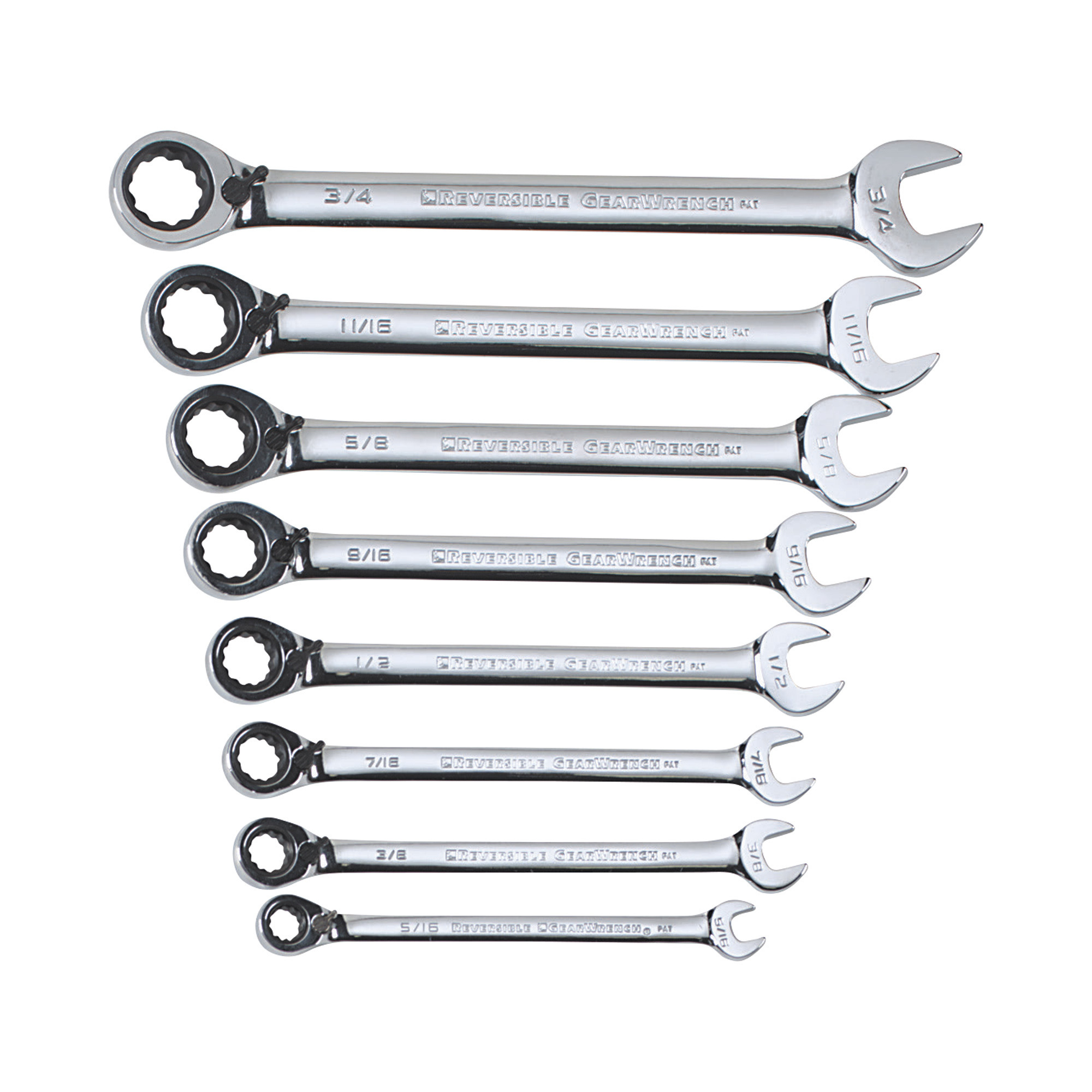 GearWrench Ratchet Wrenches, 8-Pc. SAE Set, Model# 9533N